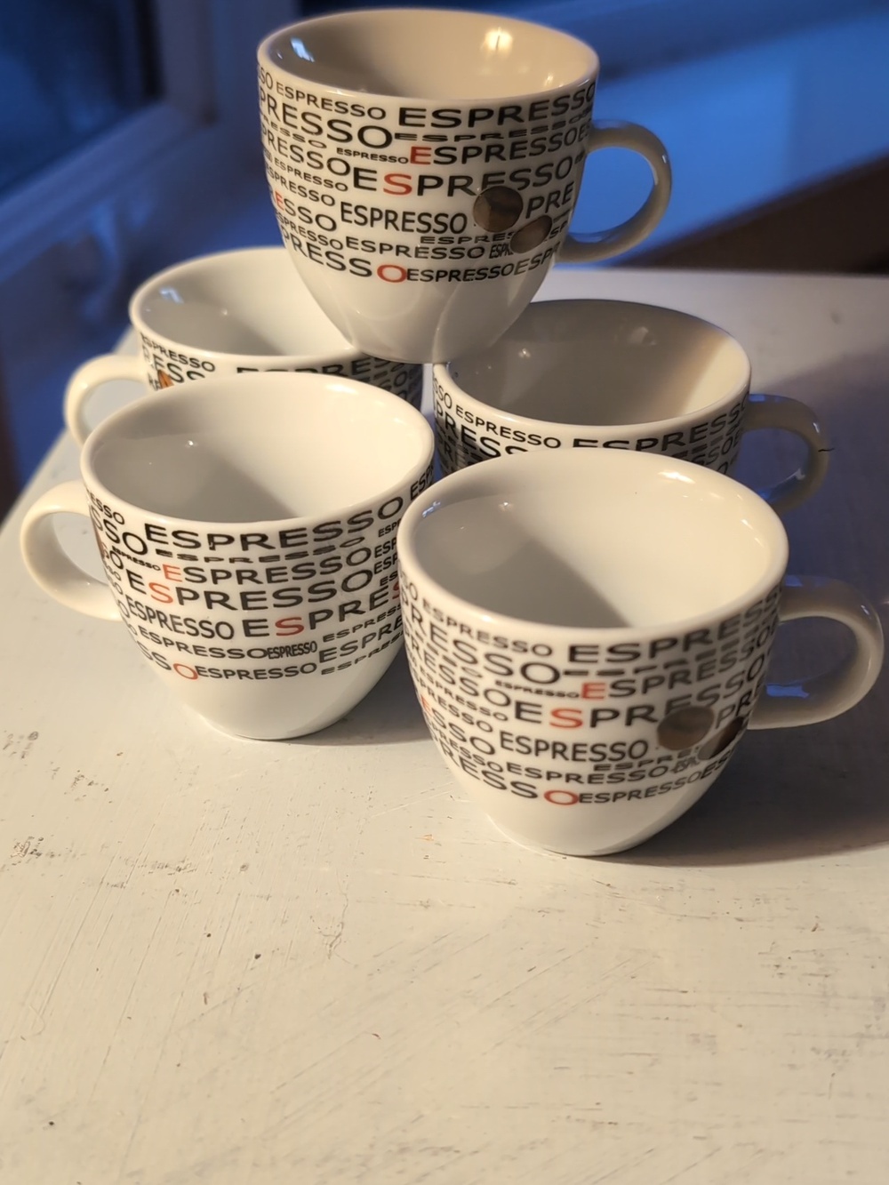 5 Espresso Pattern Ceramic Espresso Cup